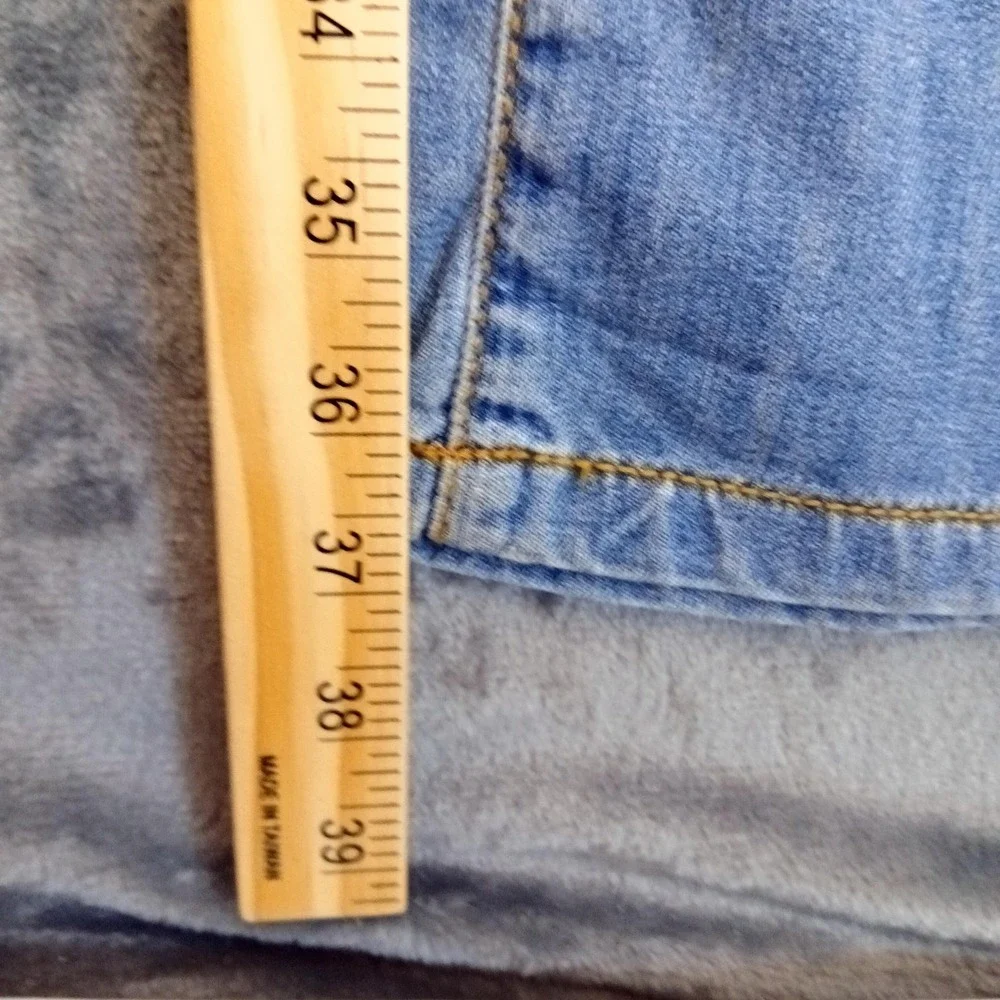 VTG Blu Byblos Jeans Mens 34 Light Wash Denim Stretch Straight Leg Made in Italy